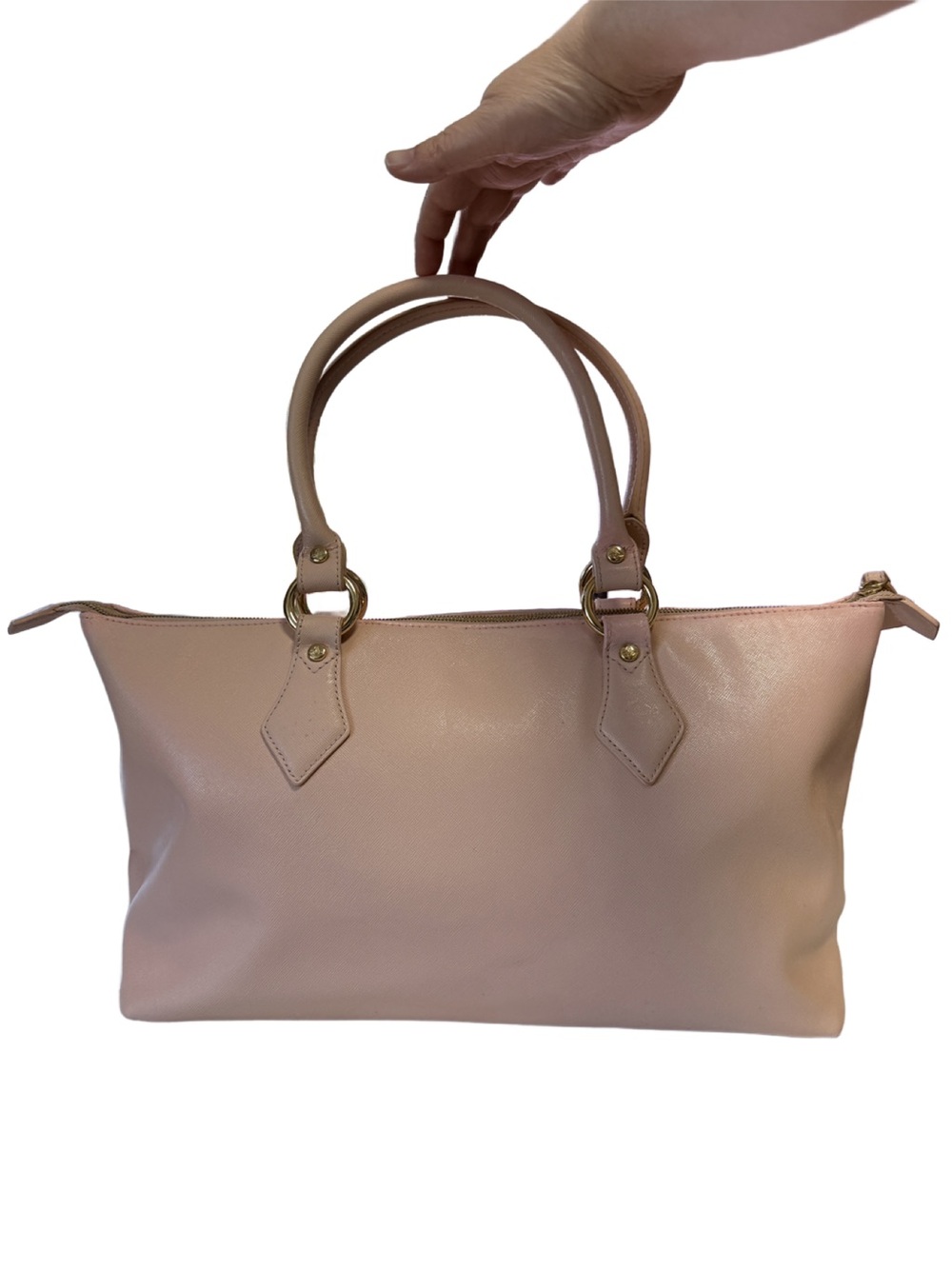 Vivienne Westwood Anglomania Blush Pink Leather Tote  **damaged/peeling -READ - Picture 2 of 16
